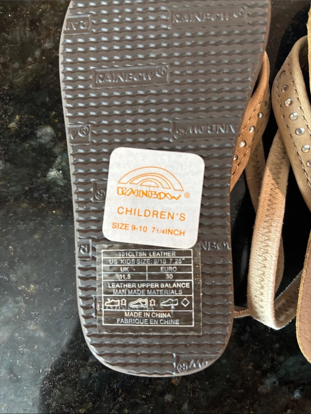 Kids Rainbow Sandals